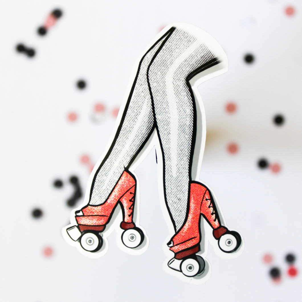 Heels on Wheels Vinyl Water-Resistant Sticker