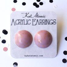 Load image into Gallery viewer, Retro Pink and Gold Fakelite Acrylic Earrings
