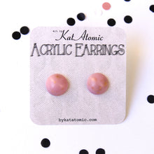 Load image into Gallery viewer, Retro Pink and Gold Fakelite Acrylic Earrings
