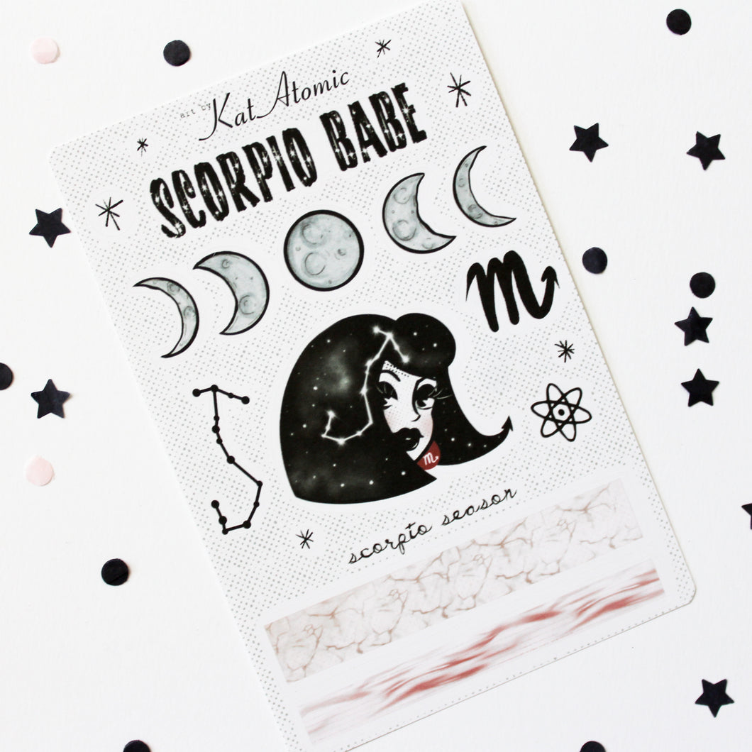 Scorpio Babe Sticker Sheet